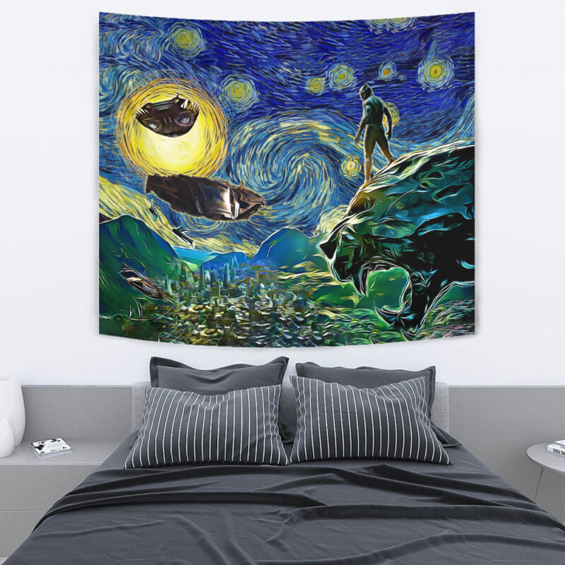 Black Panther Starry Night Wakanda Tapestry - Image 4