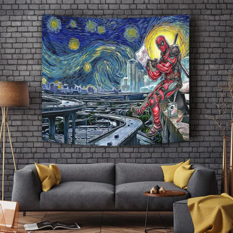 Deadpool Starry Night Tapestry - Image 6