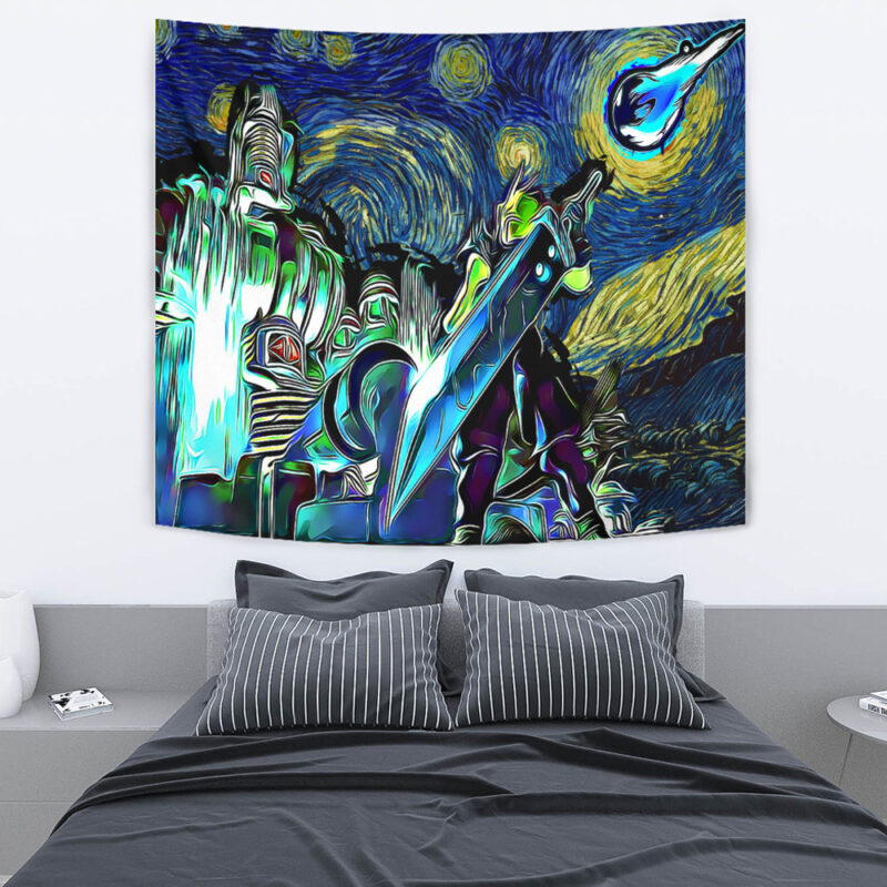 Final Fantasy 7 Starry Night Midgar Tapestry - Image 4