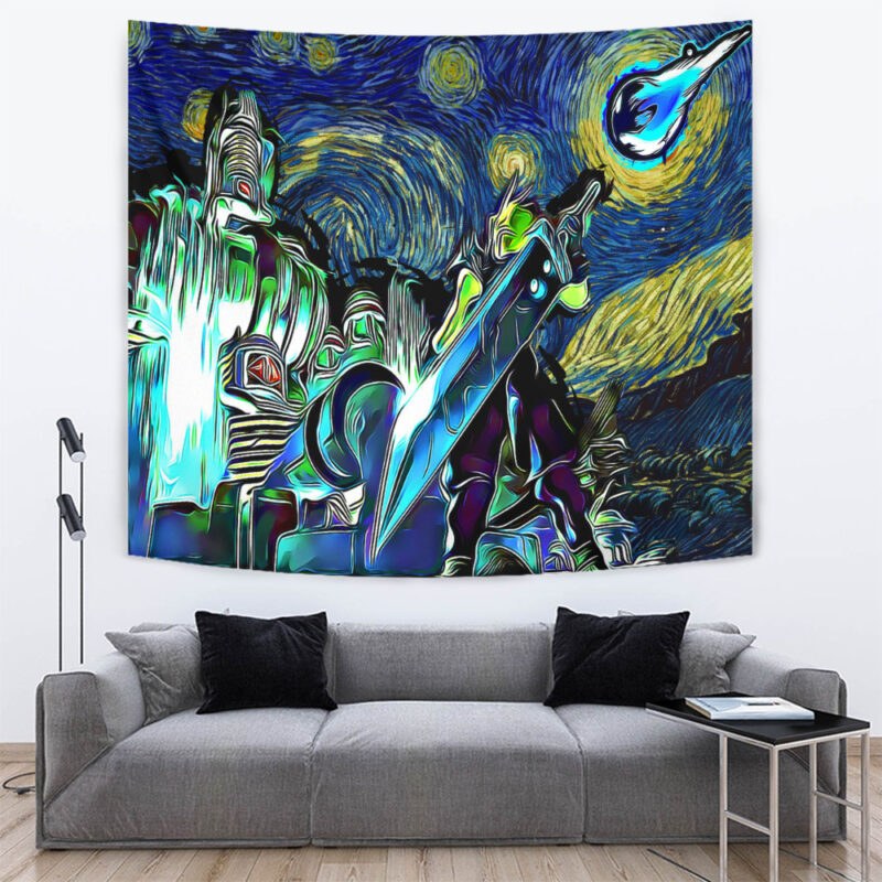 Final Fantasy 7 Starry Night Midgar Tapestry - Image 2