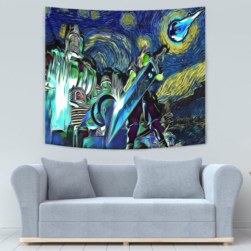 Final Fantasy 7 Starry Night Midgar Tapestry - Image 3