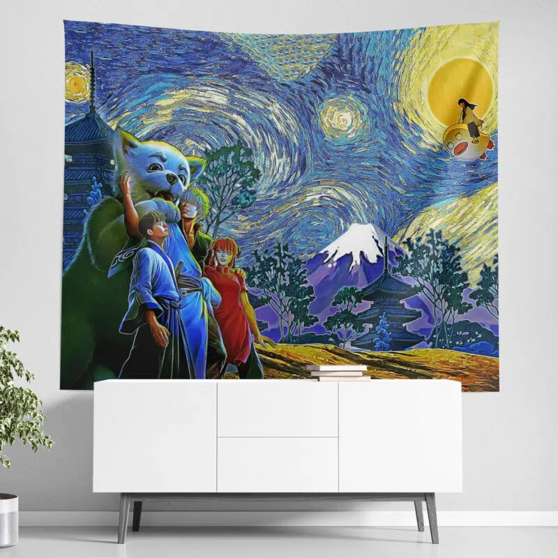 Happy Bonding Gintama Starry Night Tapestry