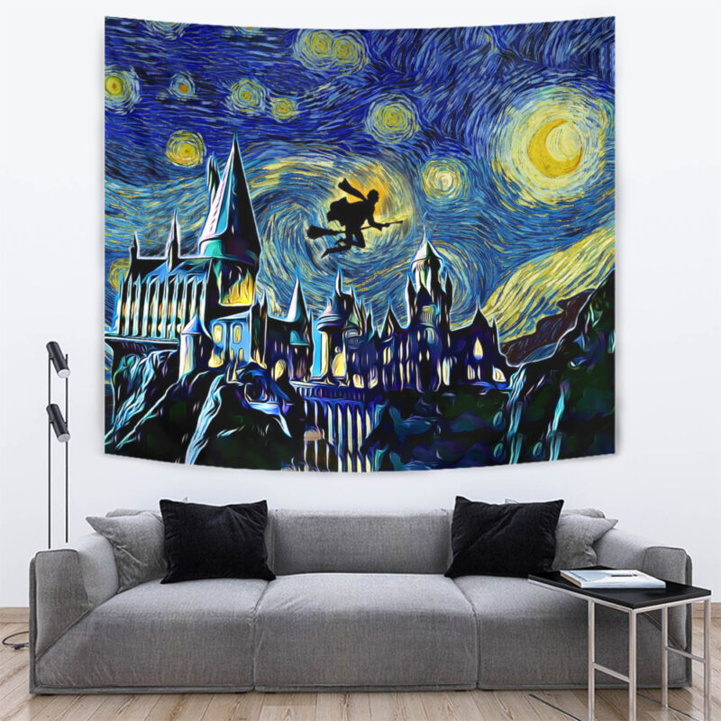 Harry Potter Starry Night Hogwarts Starry Night Tapestry - Image 2