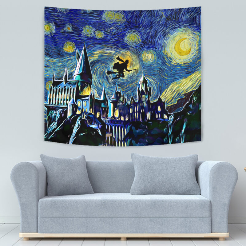 Harry Potter Starry Night Hogwarts Starry Night Tapestry - Image 3