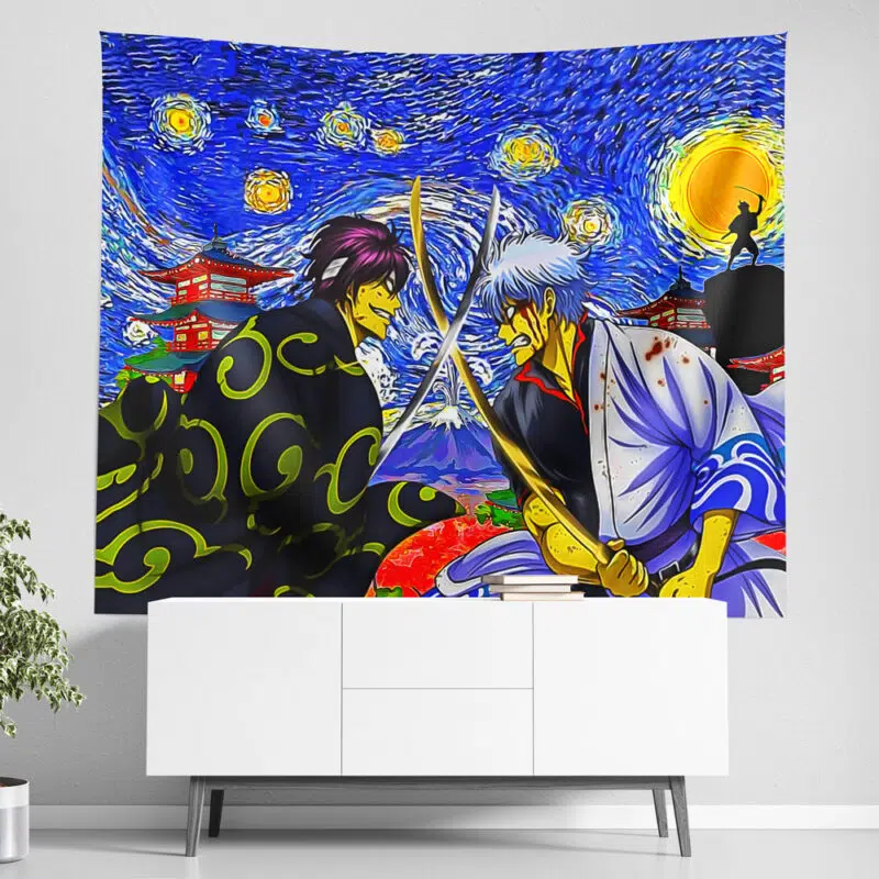 Samurai Warriors Gintama Starry Night Tapestry