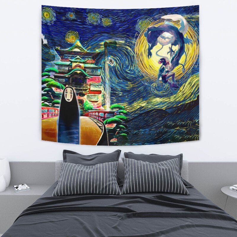 Spirited Away Starry Night Studio Ghibli Tapestry - Image 4