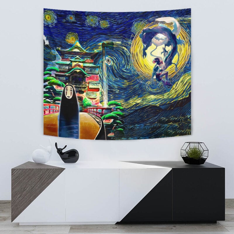 Spirited Away Starry Night Studio Ghibli Tapestry - Image 5