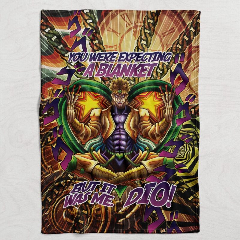 Trippy Medidating Dio It Was Me JoJo's Bizarre Adventure Fleece Blanket - Image 6