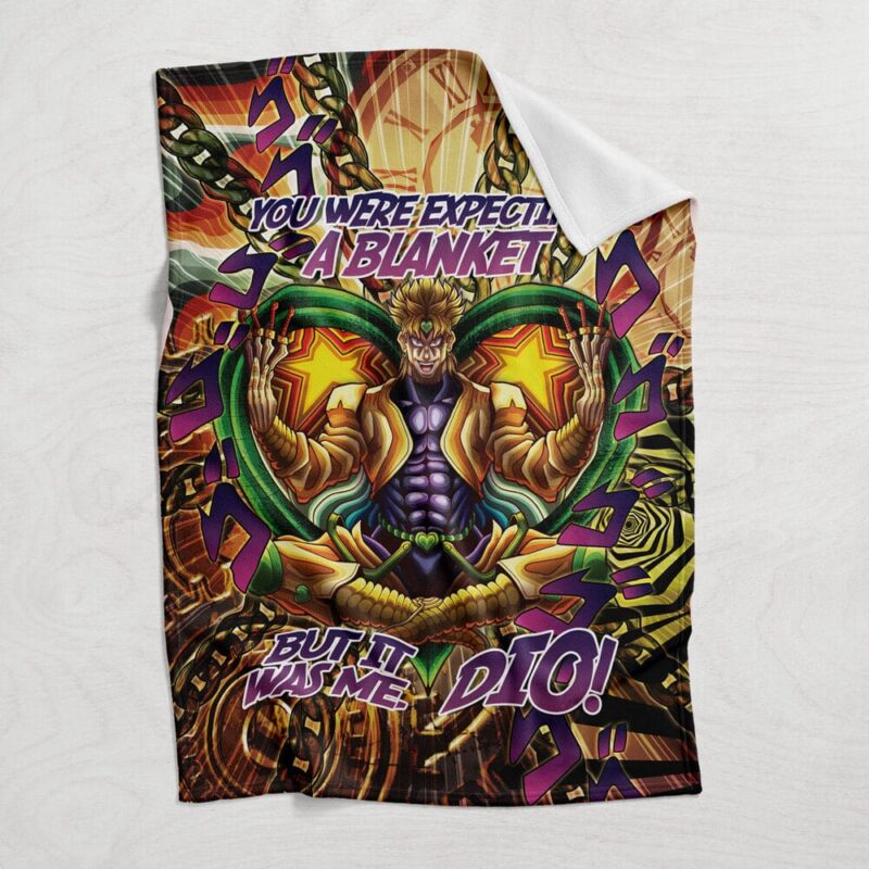 Trippy Medidating Dio It Was Me JoJo's Bizarre Adventure Fleece Blanket - Image 5