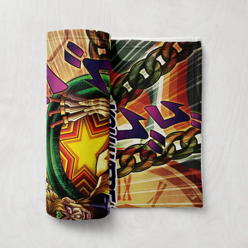Trippy Medidating Dio It Was Me JoJo's Bizarre Adventure Fleece Blanket - Image 2