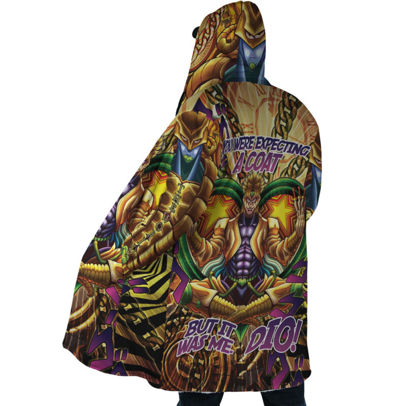 Trippy Medidating Dio It Was Me JoJo's Bizarre Adventure Dream Cloak Coat - Image 3