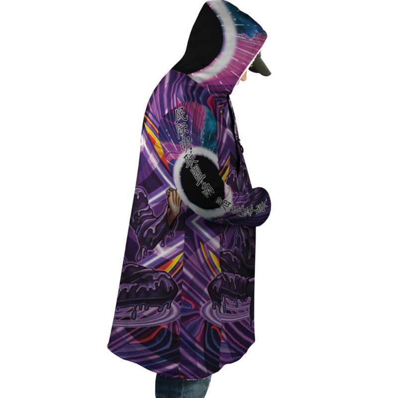 Trippy Meditating Gojo Satoru Jujutsu Kaisen Dream Cloak Coat - Image 6