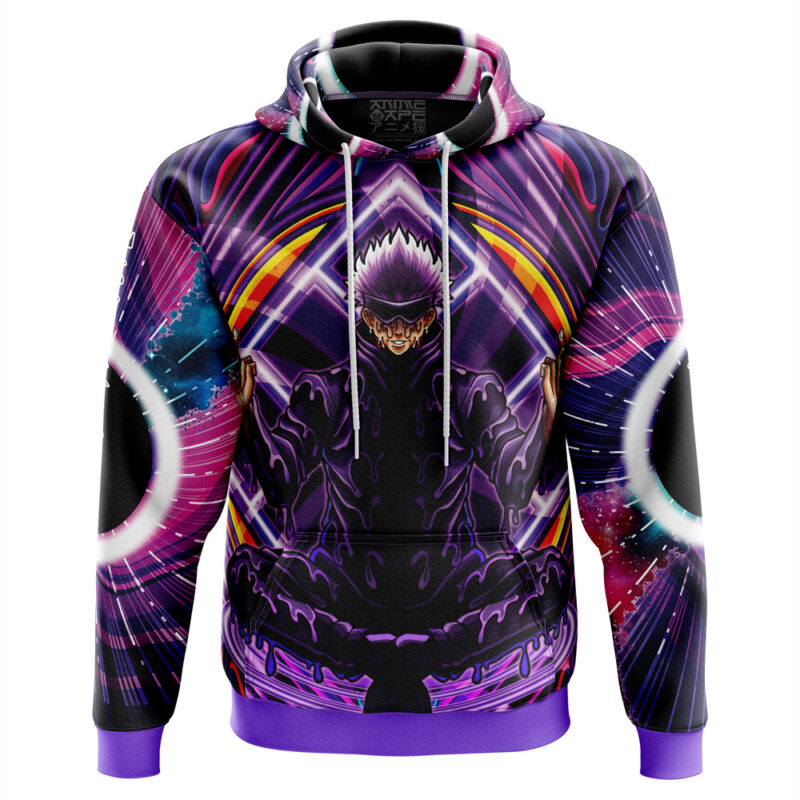 Trippy Meditating Gojo Satoru Jujutsu Kaisen Hoodie