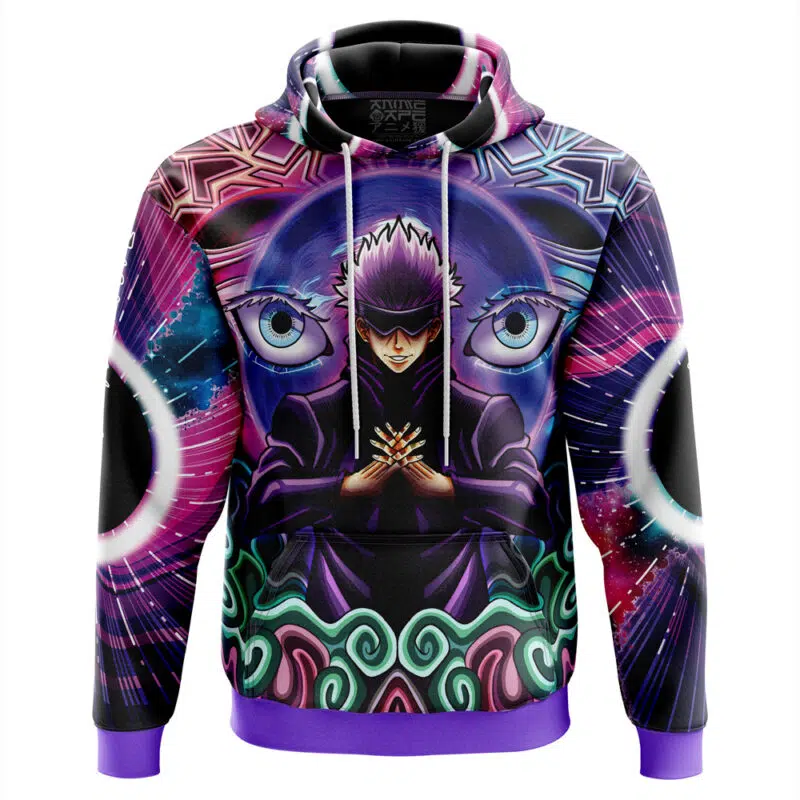 Trippy Gojo Satoru Hollow Purple Jujutsu Kaisen Hoodie