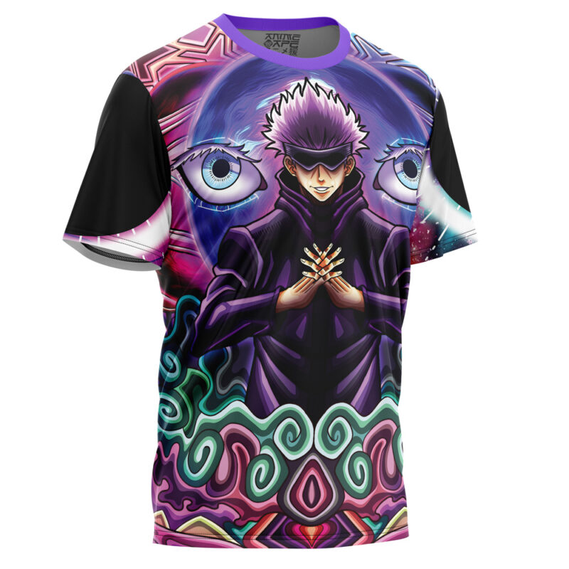 Trippy Gojo Satoru Hollow Purple Jujutsu Kaisen T-Shirt - Image 2