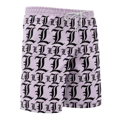 L Symbol Death Note Board Shorts Swim Trunks