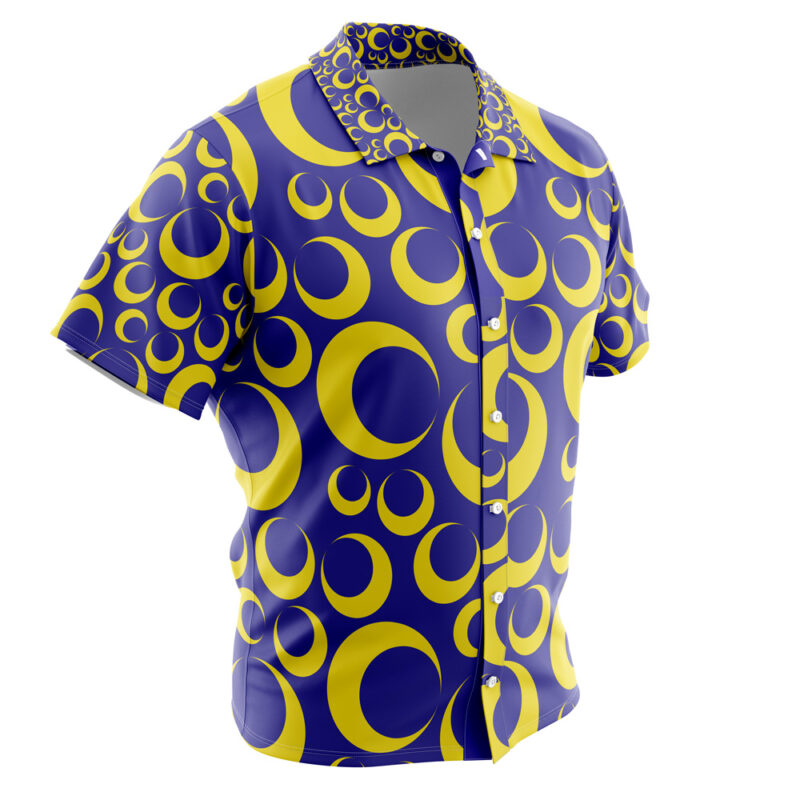 Crescent Moon Sailor Moon Button Up Hawaiian Shirt - Image 2