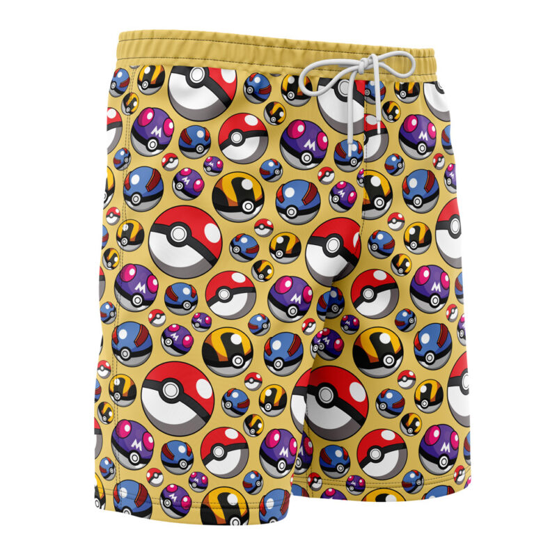 Poke Balls Pokemon Board Shorts Swim Trunks - Image 2