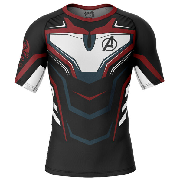 Avengers Endgame Short Sleeve Rash Guard Compression Shirt