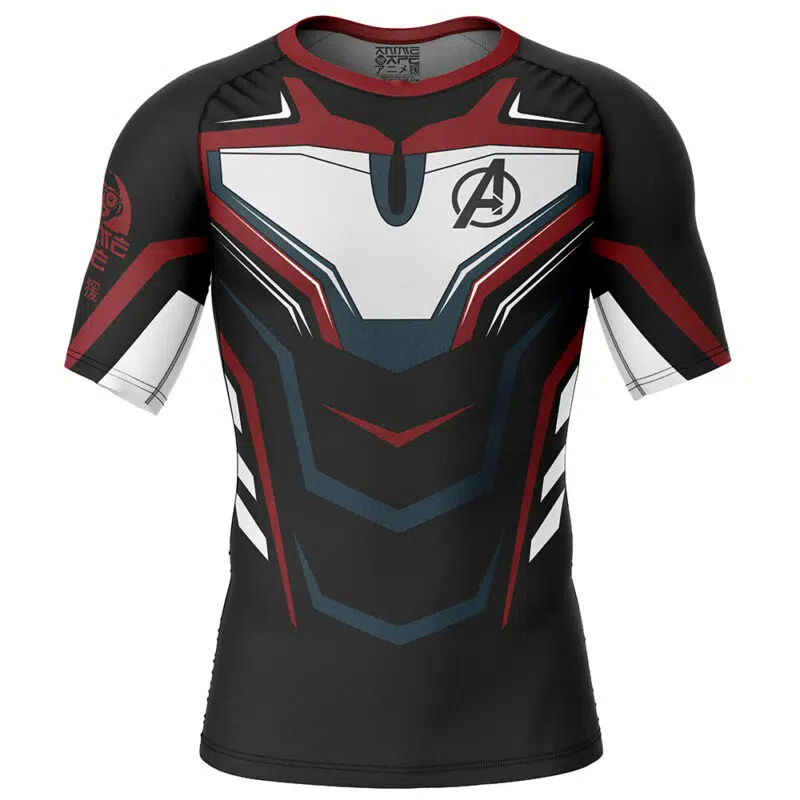 Avengers Endgame Short Sleeve Rash Guard Compression Shirt