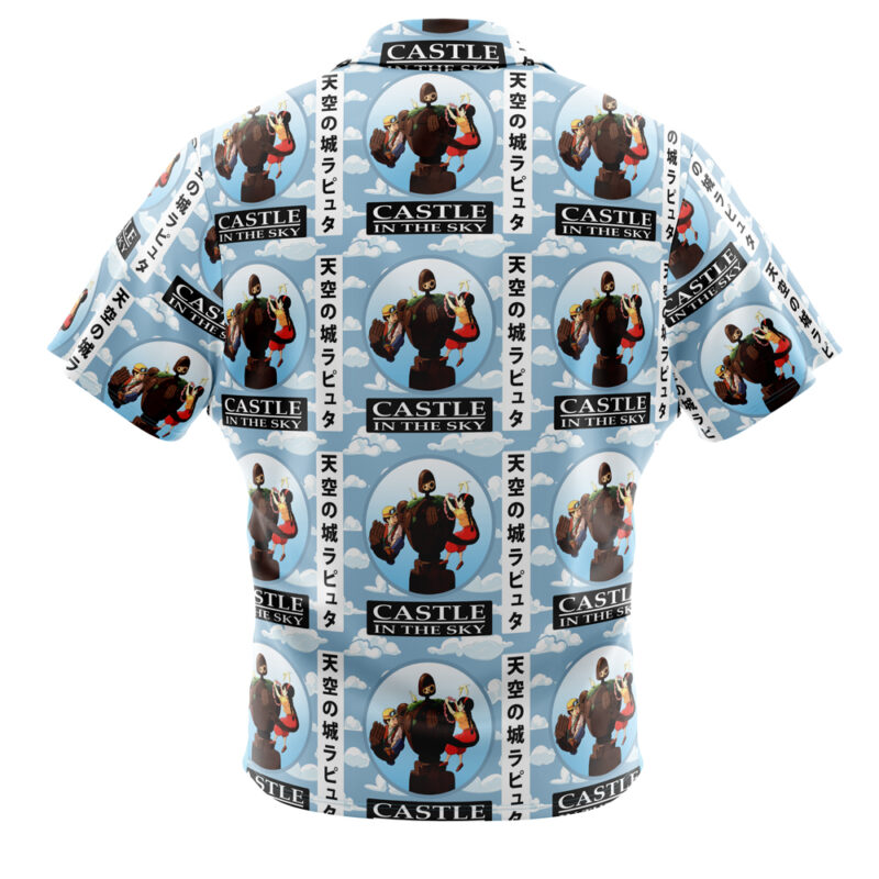 Castle in the Sky Studio Ghibli Button Up Hawaiian Shirt - Image 2