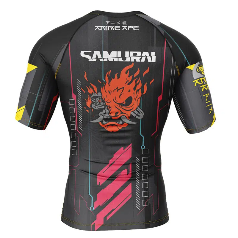 Cyberpunk 2077 Short Sleeve Rash Guard Compression Shirt - Image 2