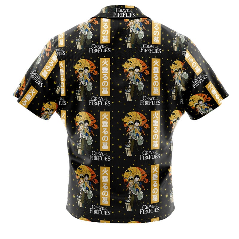 Grave of the Fireflies Studio Ghibli Button Up Hawaiian Shirt - Image 2