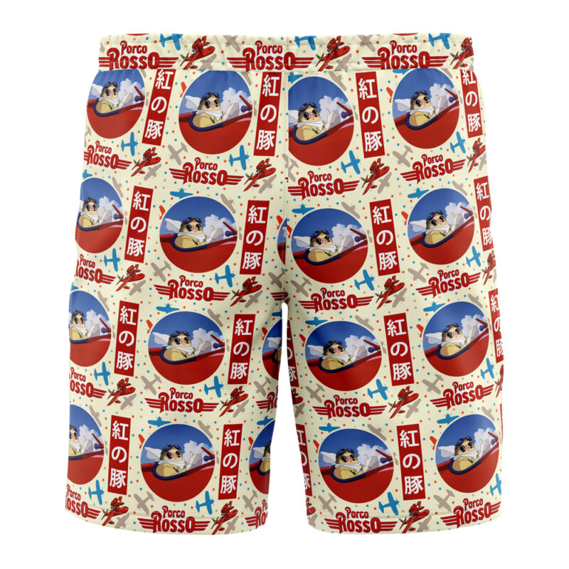 Porco Rosso Studio Ghibli Board Shorts Swim Trunks - Image 2
