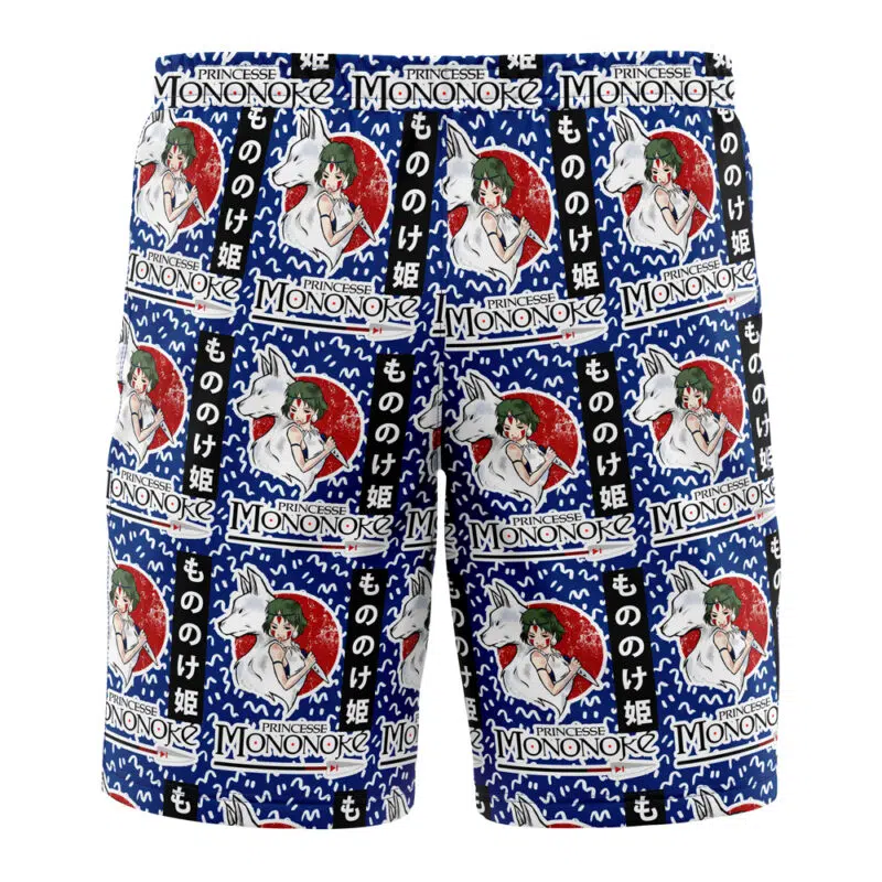 Princess Mononoke Studio Ghibli Board Shorts Swim Trunks - Image 2