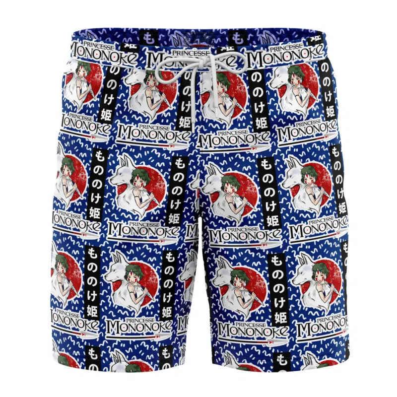 Princess Mononoke Studio Ghibli Board Shorts Swim Trunks