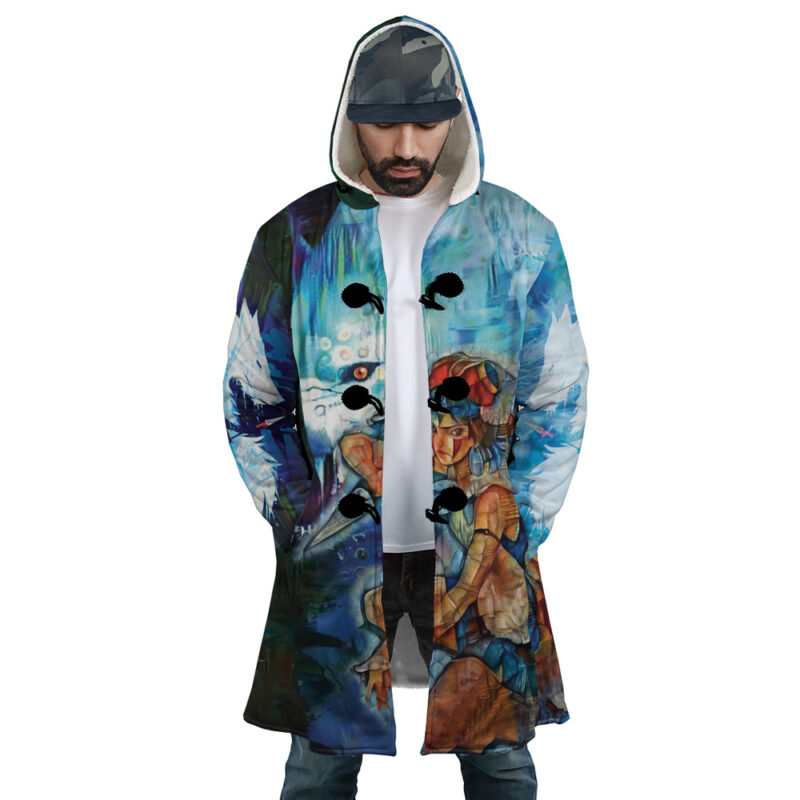Trippy Raging Princess Mononoke Studio Ghibli Dream Cloak Coat - Image 2