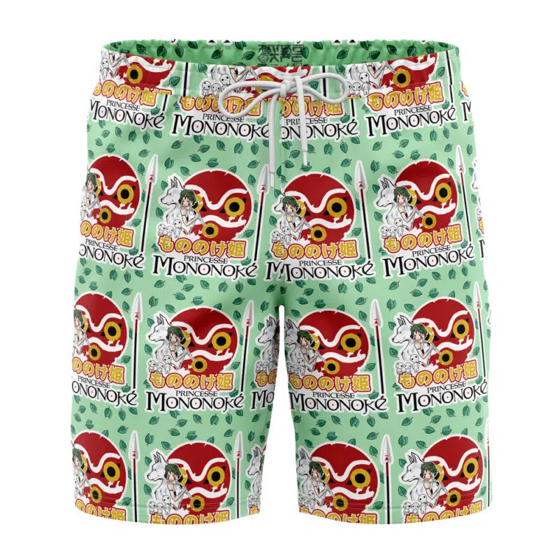Raging Princess Mononoke Studio Ghibli Board Shorts Swim Trunks