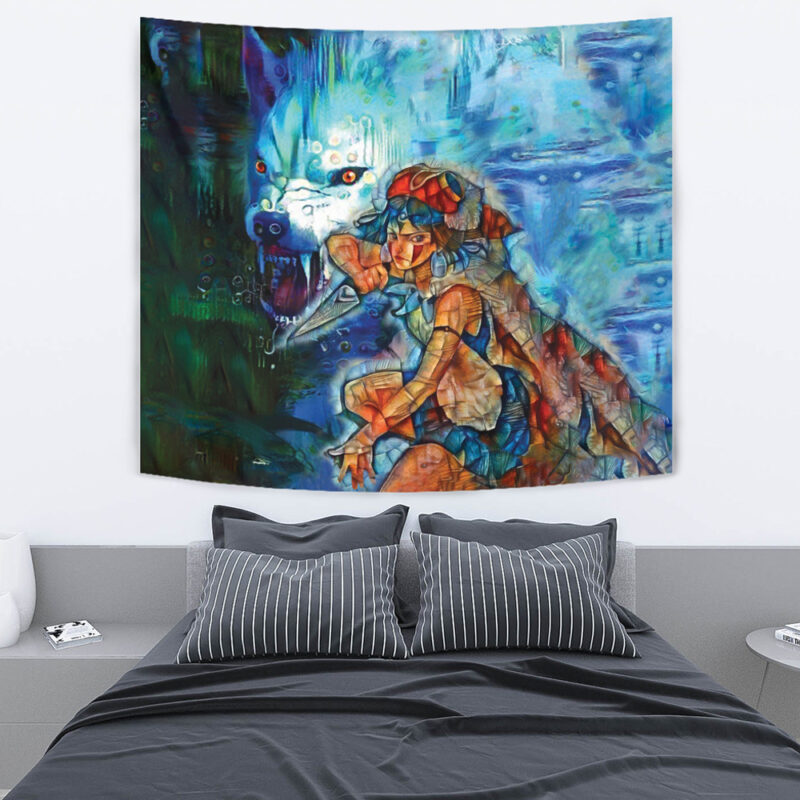 Raging Princess Mononoke Studio Ghibli Tapestry - Image 4