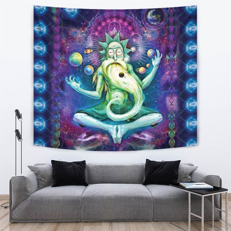 Rick and Morty Trippy Cosmic Rick Tapestry - Image 2