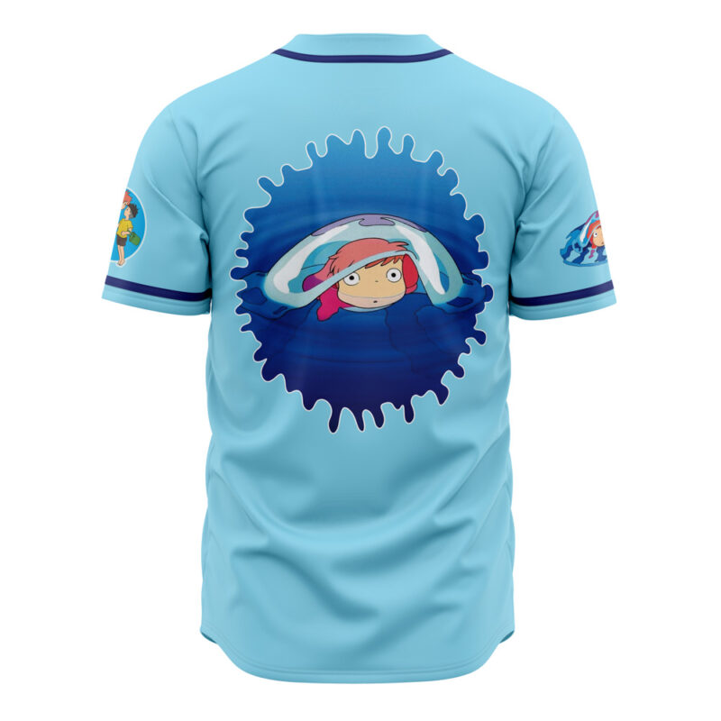 Sea Creatures Ponyo Studio Ghibli Baseball Jersey - Image 2