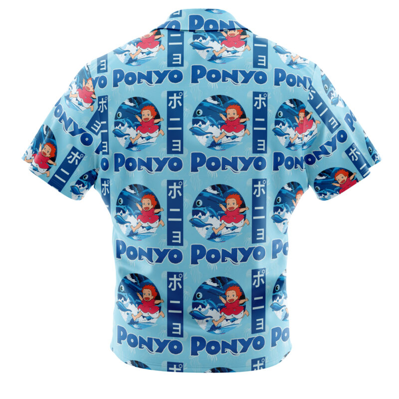 Sea Creatures Ponyo Studio Ghibli Button Up Hawaiian Shirt - Image 2