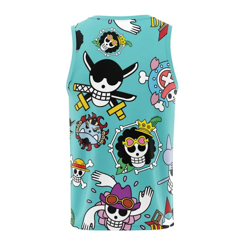 Strawhats Jolly Roger One Piece Basketball Jersey - Image 2