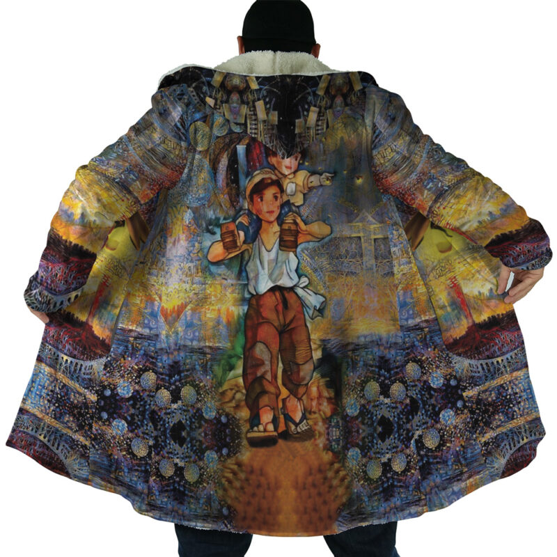 Trippy Grave of the Fireflies Studio Ghibli Dream Cloak Coat - Image 6