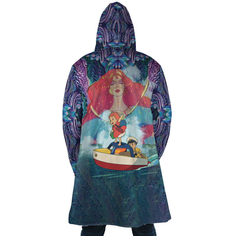 Trippy Ponyo Studio Ghibli Dream Cloak Coat - Image 5