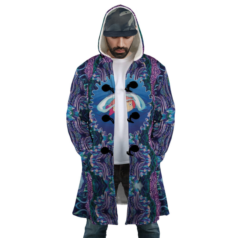 Trippy Ponyo Studio Ghibli Dream Cloak Coat - Image 2