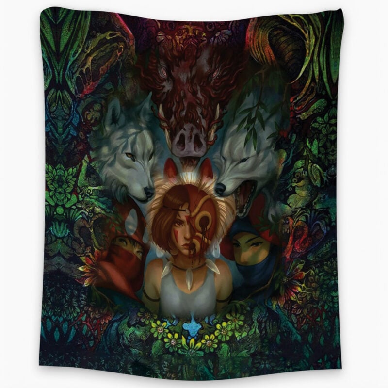 Princess Mononoke Studio Ghibli Tapestry - Image 2