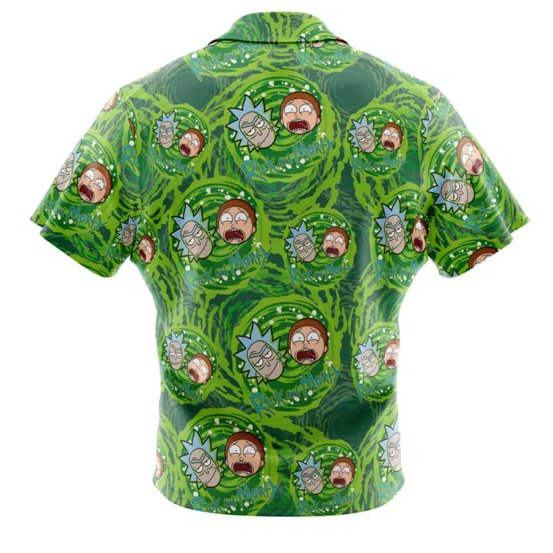 Rick and Morty Trippy Cosmic Rick Button Up Hawaiian Shirt - Image 2