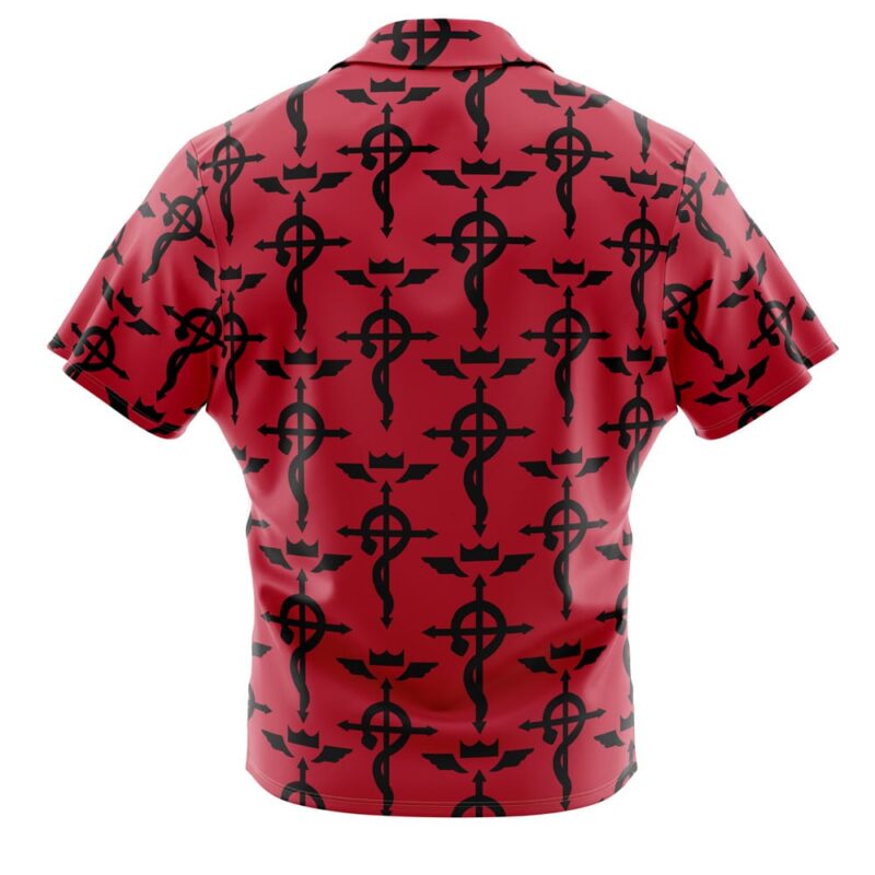 Flamel's Cross Fullmetal Alchemist Button Up Hawaiian Shirt - Image 2