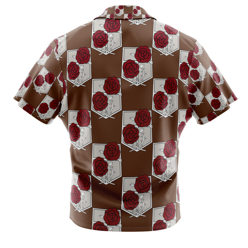 Garrison Attack on Titan Button Up Hawaiian Shirt - Image 3