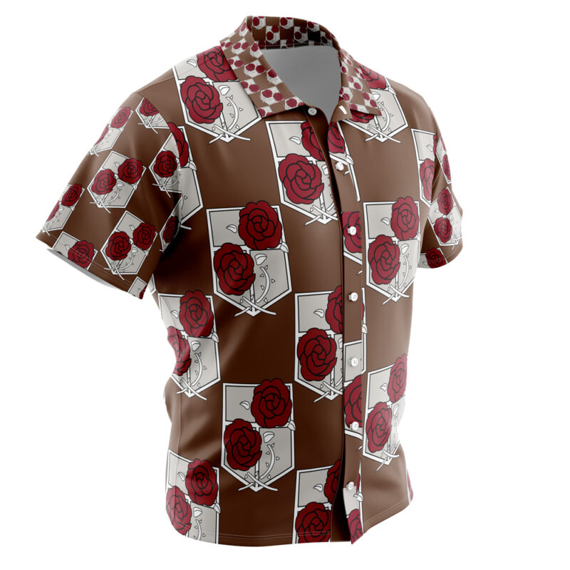Garrison Attack on Titan Button Up Hawaiian Shirt - Image 2
