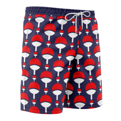 Uchiha Clan Crest Naruto Shippuden Board Shorts Swim Trunks