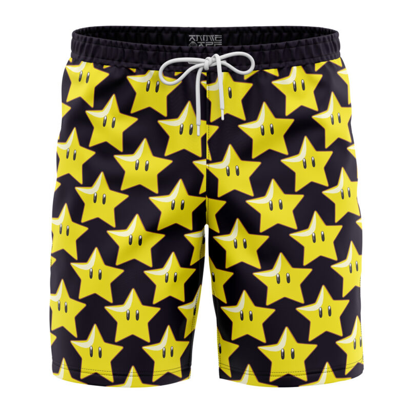 Star Mario Bros Board Shorts Swim Trunks