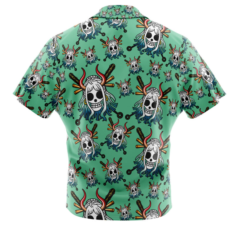 Yamato Jolly Roger One Piece Button Up Hawaiian Shirt - Image 3