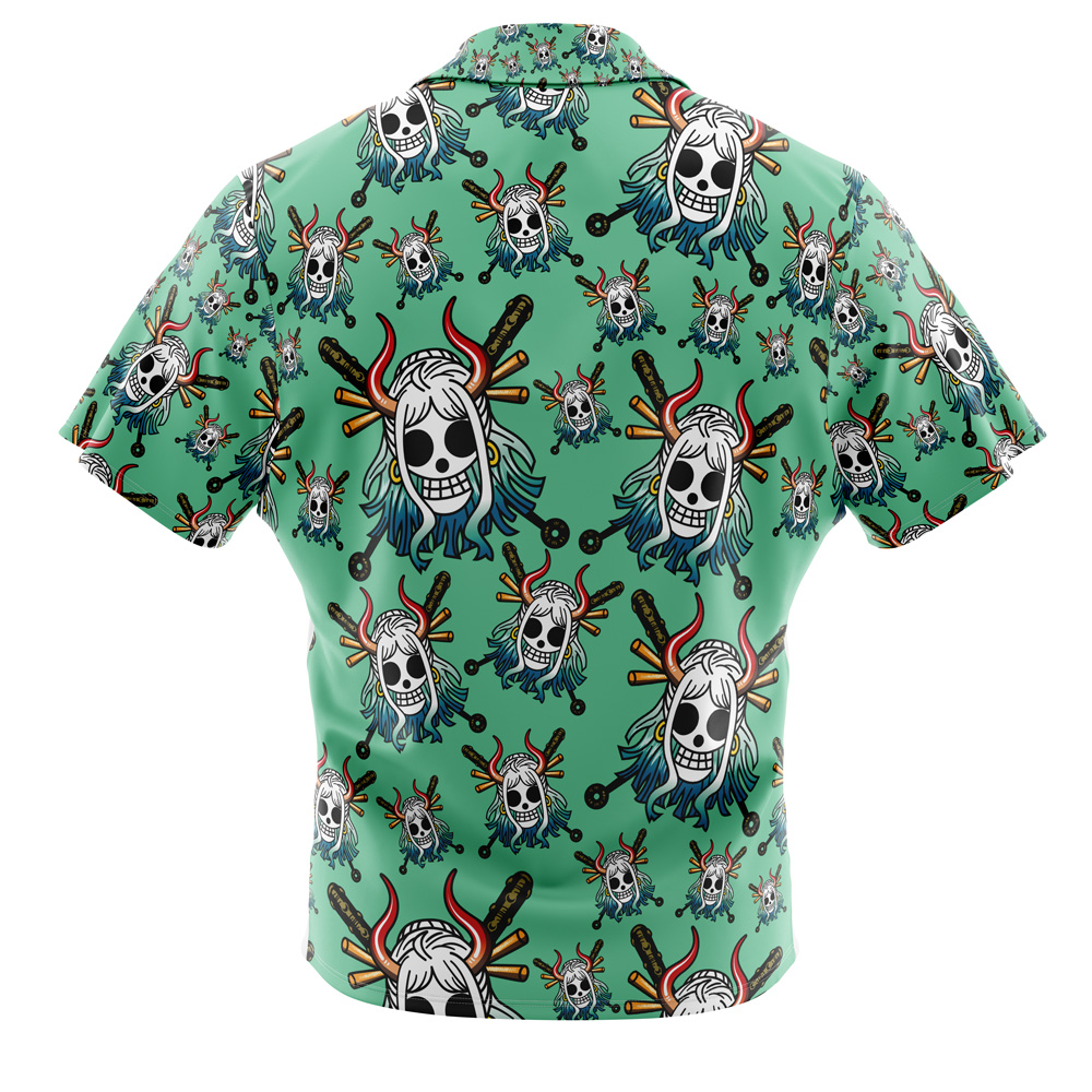 Yamato Jolly Roger One Piece Button Up Hawaiian Shirt - Anime Ape