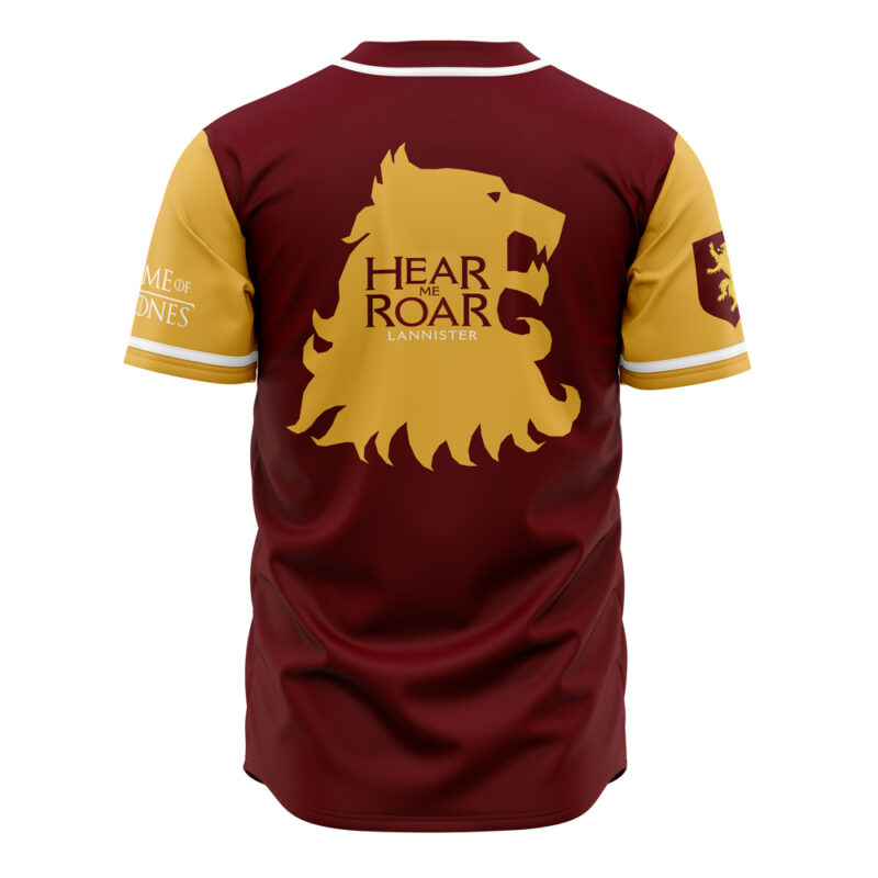 Lannisters of Casterly Rock Game of Thrones Baseball Jersey - Image 2